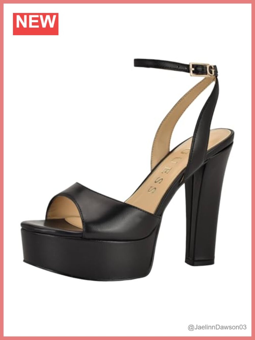 Women's Heeled Sandals Block Heel Ankle Strap Leather